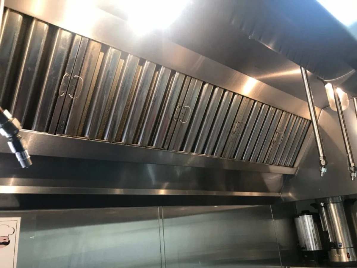 Commercial kitchen exhaust system being cleaned by ProClean
